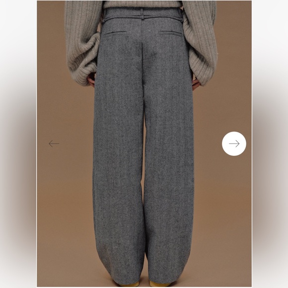 Source Unknown Belted herringbone trouser - Picture 3 of 6